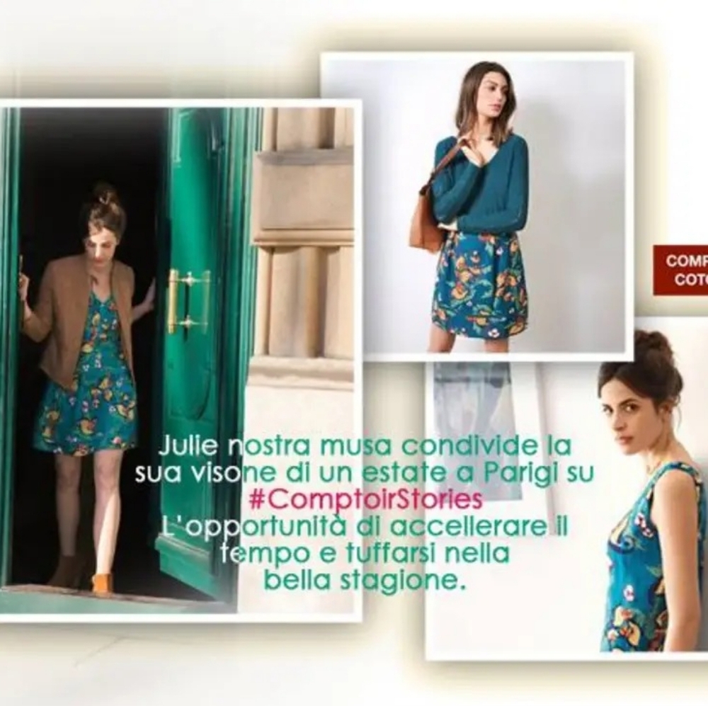 NEW Comptoir Des Cotonniers linen silk blend tropical jungle sleeveless dress M - Picture 12 of 12